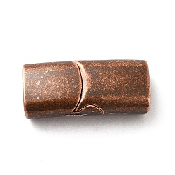 Red Copper Ion Plating(IP) 304 Stainless Steel Magnetic Slide Lock Clasps, Rectangle, Red Copper, 24.5x12x7.5mm, Hole: 10.5x5mm