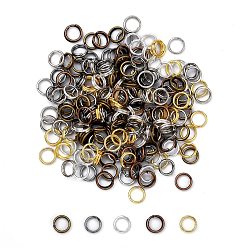 Mixed Color Mixed Color Iron Split Rings, Double Loops Jump Rings, 5x0.7mm, about 4.3mm inner diameter, about 6500pcs/500g