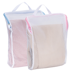 (52) Непрозрачная лаванда 2шт. 2 цветов, полиэстер, пакеты для хранения белья на молнии, с ручкой, прямоугольные, разноцветные, 43x30x0.8 см, 1 шт / цвет