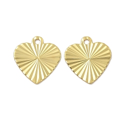 Сердце Стойки обшивки латунные прелести, долговечный, без свинца и без кадмия, реальный 18 k позолоченный, сердце, 13.5x12.5x0.5 мм, отверстие : 1.4 мм