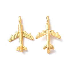 Матовый Золотой Цвет Стойки подвески обшивки сплава, без кадмия, без свинца и без никеля, очарование самолета, матовый золотой цвет, 24x15x5 мм, отверстие : 3x2 мм