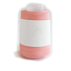 Light Salmon 280M Size 40 100% Cotton Crochet Threads, Embroidery Thread, Mercerized Cotton Yarn for Lace Hand Knitting, Light Salmon, 0.05mm