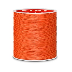 Темно-Оранжевый Круглые парафинированные полиэфирные шнуры, витой шнур, темно-оранжевый, 0.5 мм, около 115.92 ярдов (106 м) / рулон