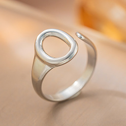 Oval 304 из нержавеющей стали манжеты кольца, цвет нержавеющей стали, овальные, размер США 4 1/4(15мм)~20мм