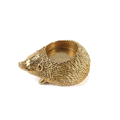 (932FM) Темно-синий аква-матовый с подкладкой Декоративный подсвечник в виде фигурки Будды из смолы, для украшения дома, еж, темно-золотистые, 98x62x46 мм