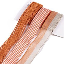 (52) Непрозрачная лаванда 9 шт. 3 стили наборы лент из полиэстера и поликоттона для Хэллоуина, для изготовления бантов, Подарочная упаковка, разноцветные, 7/8~1 дюйм (23~26 мм), 3 ярды / стиль