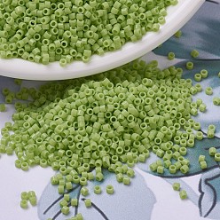 (DBS0733) Opaque Chartreuse MIYUKI Delica Beads Small, Cylinder, Japanese Seed Beads, 15/0, (DBS0733) Opaque Chartreuse, 1.1x1.3mm, Hole: 0.7mm, about 175000pcs/bag, 50g/bag