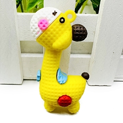 Желтый Пластиковые подвески из пвх, прелести жирафа, желтые, 56x30 мм