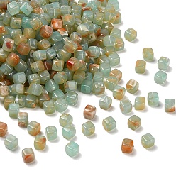 Темно-оливково-зеленый Прозрачные акриловые бусины, кубические, темно-оливковый зеленый, 6x6x6.5 мм, отверстие : 1.5 мм, Около 1900~1945 шт / 500 г