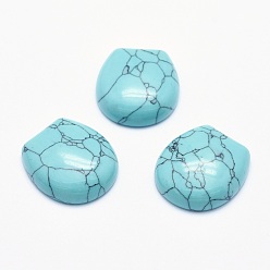 Synthetic Turquoise Synthetic Turquoise Cabochons, Dyed, 22x20x6~6.5mm