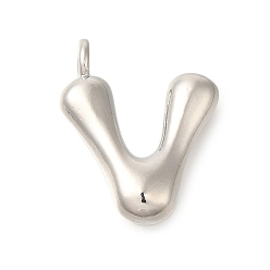 Letter V Стойки обшивки латунные подвески, без кадмия и без свинца, подвески с буквой az~z, Буква V, 23x19x5 мм, отверстие : 3.5 мм