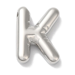 Letter K Не тускнеющие 304 подвески из нержавеющей стали, буквенное очарование, Письмо K, 21x15x5 мм, отверстие : 2 мм