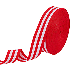 Красный 24 полиэфирная лента в ярдах, полоса, аксессуары для одежды, красные, 1-5/8 дюйм (40 мм), 24 ярдов / комплект