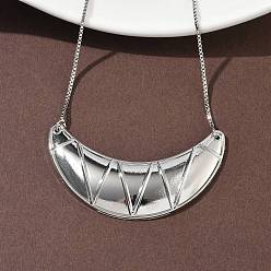 Платина Латунный большой рог подвеска коробка цепи ожерелья, платина, 18.90 дюйм (48 см)