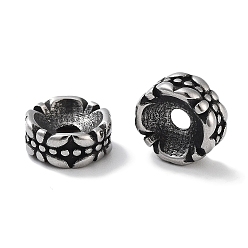 Античное Серебро Столбец 304 из нержавеющей стали бусины, античное серебро, 8.5x3.5 мм, отверстие : 2 мм