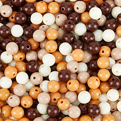 Кокосово-Коричневый Непрозрачные акриловые бусины, круглые, кокосового коричневый, 7~7.5x7.5~7.8x7.5~7.8 мм, отверстие : 1.6 мм, 600 шт / комплект