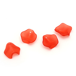 Малиновый Прозрачные акриловые брелоки, матовые, лист, малиновый, 14.5x14x1 мм, Отверстие : 1.5 мм , около 2083 шт / 500 г