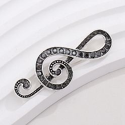 Реактивный Самолет Музыкальная нота со стразами на лацкане, брошь из платинового сплава для рюкзака, струя, 47x18 мм