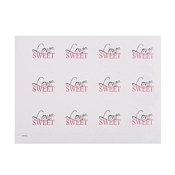 Белый Самоклеящаяся наклейка из крафт-бумаги, для подарков, упаковочные пакеты, Любовная тема, белые, наклейка: 30 мм, 1 наклейка / шт.