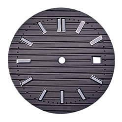 Dark Slate Blue Luminous Glow in the Dark Brass Clock Face Dial, Flat Round, Dark Slate Blue, 30.8mm