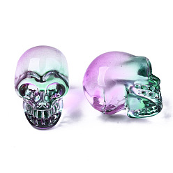 Orchid K9 Glass Display Decorations, Skull, for Halloween, Orchid, 22x18x26mm