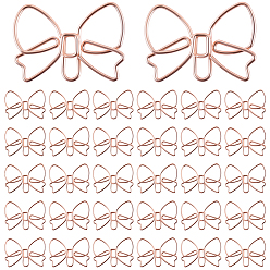 Розовое Золото 100шт. железная скрепка, бантом, розовое золото , 21x28x1 мм