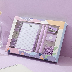 Лиловый Набор для сшивания книг, включая нейтральную ручку, длинный хвостовой зажим и бумага, сирень, 240x165x25 мм