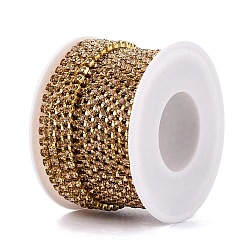 Золотой Кварц Железо горный хрусталь чашка цепи, с катушкой, серебряные, золотой кварц, 3x3x2.5 мм, Около 10 ярдов / рулон
