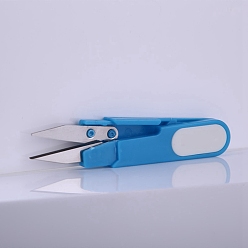 Темно-Голубой Ножницы из нержавеющей стали, ремесленные ножницы, с пластиковыми ручками и крышкой, для рукоделия, шитье, глубокое синее небо, 118 мм
