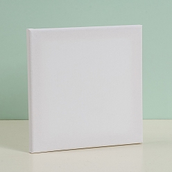 Белый Роспись хлопковых панелей, с ядром платы, для акрила, рисунок маслом, квадратный, белые, 19.8x19.9x1.5 см