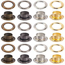 (52) Непрозрачная лаванда 200 наборы 4 цвета железные люверсы люверсы фурнитура, с шайбами, сменный пакет для ремонта сумки, разноцветные, 11x4 мм, внутренний диаметр: 8 мм, 50 шт / комплект