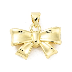 Настоящее золото 18K Стойки обшивки латунные подвески, без кадмия и без свинца, долговечный, бантом, реальный 18 k позолоченный, 15x20x5 мм, отверстие : 5x4 мм