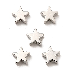 Platinum CCB Plastic Beads, Star, Platinum, 7.8x8x3mm, Hole: 1.6mm