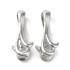 Серебро Латуни льда поручительств выбор щепотка, без свинца, серебряные, 26x10x11 мм, отверстие : 5x7 мм, штифты : 1 мм