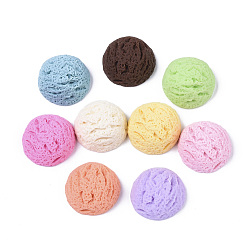 (52) Непрозрачная лаванда Непрозрачные кабошоны из смолы, полукруглые / купольные, разноцветные, 25x13 мм