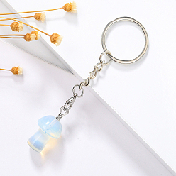 Опал Брелок в виде гриба из опалита, с железной фурнитурой, 9 см