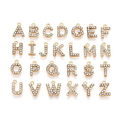 Кристалл 304 подвески из нержавеющей стали и страз, буква az чары, вакуумное покрытие pvd, реальный 18 k позолоченный, кристалл, 9.5~10x4.5~9x2 мм, отверстие : 1 мм