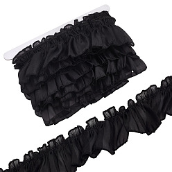 Черный 5 м полиэфирная лента, аксессуары для одежды, с картой, чёрные, 2-3/8~2-1/2 дюйм (60~65 мм)