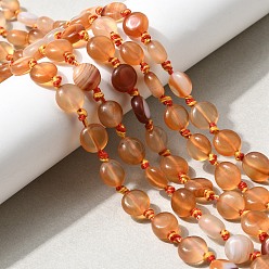 Red Agate Натуральный красный агат бисер нитей, плоско-круглые, окрашенная и подогревом, 8~10x4~6 мм, отверстие : 0.8~0.9 мм, около 28 шт / нитка, 14.65~15.55'' (37.2~39.5 см)