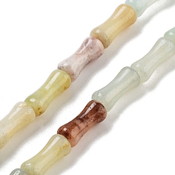 Flower Amazonite Натуральный цветок амазонитовые бусины пряди, бамбук совместное, 12x5x4 мм, отверстие : 1 мм, около 32 шт / нитка, 14.96'' (38 см)