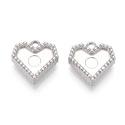 Нержавеющая Сталь Цвет 304 Настройки кабошон из нержавеющей стали кулон, сердце, цвет нержавеющей стали, лоток : 6.3x10 мм, 13.3x13x3.7 мм, отверстие : 1.8 мм