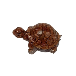 Камень с Пылевым Золотом Украшение для дисплея морской черепахи из смолы, с синтетической крошкой золотого камня внутри для украшения стола домашнего офиса, 45x30x25 мм