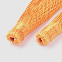 Orange Nylon Tassels Big Pendant Decorations, Orange, 120x10mm, Hole: 5mm