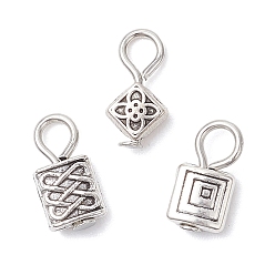 Mixed Shapes Сплавочные подвески тибетского стиля, старинные серебряные подвески, разнообразные, 12x6~6.5x3 мм, отверстие : 2.5 мм, 3 шт / комплект
