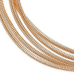 Golden French Copper Wire Grimp Wire, Round Flexible Coil Wire, Metallic Thread for Embroidery and Jewelry Making, Long-Lasting Plated, Golden, 15 Gauge, 1.5mm, about 3.28 Feet(1m)/Strand
