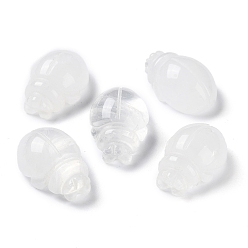 Хрусталь Резные целебные фигурки из натурального кварцевого кристалла, Украшения из камня с энергией Рейки, коровка, 25~25.5x17~17.5x11~12 мм