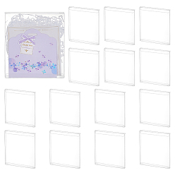 Прозрачный Пластиковый ящик для животных, матовые, квадратный, прозрачные, 20.1x18.2x1.65 см