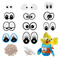 (52) Непрозрачная лаванда 51набор пластиковых защитных глаз для плавсредств, с распоркой, для поделок куклы игрушки кукольные плюшевые животные изготовление, с 59шт. пластиковыми кукольными глазками, разноцветные, 23x16.5x14 мм