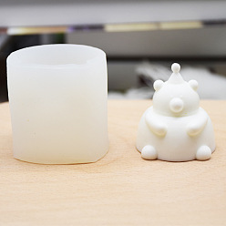 Белый Силиконовые формы для свечей своими руками, для изготовления ароматических свечей, медведь, белые, 5x5.3 см