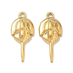 Другие Подвески из нержавеющей стали 304, реальный 18 k позолоченный, ионное покрытие (ip), мечехвост, 24x10.5x4.5 мм, отверстие : 1.6 мм